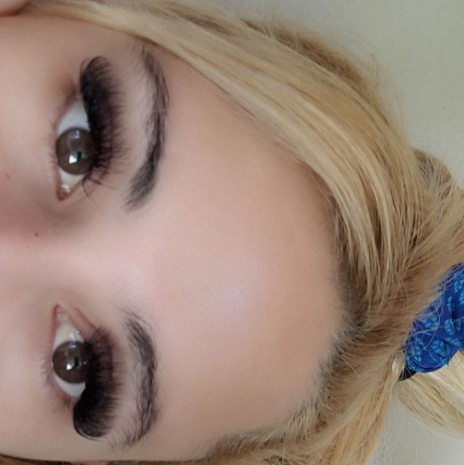 eyelashes manicure and pedicure and hair