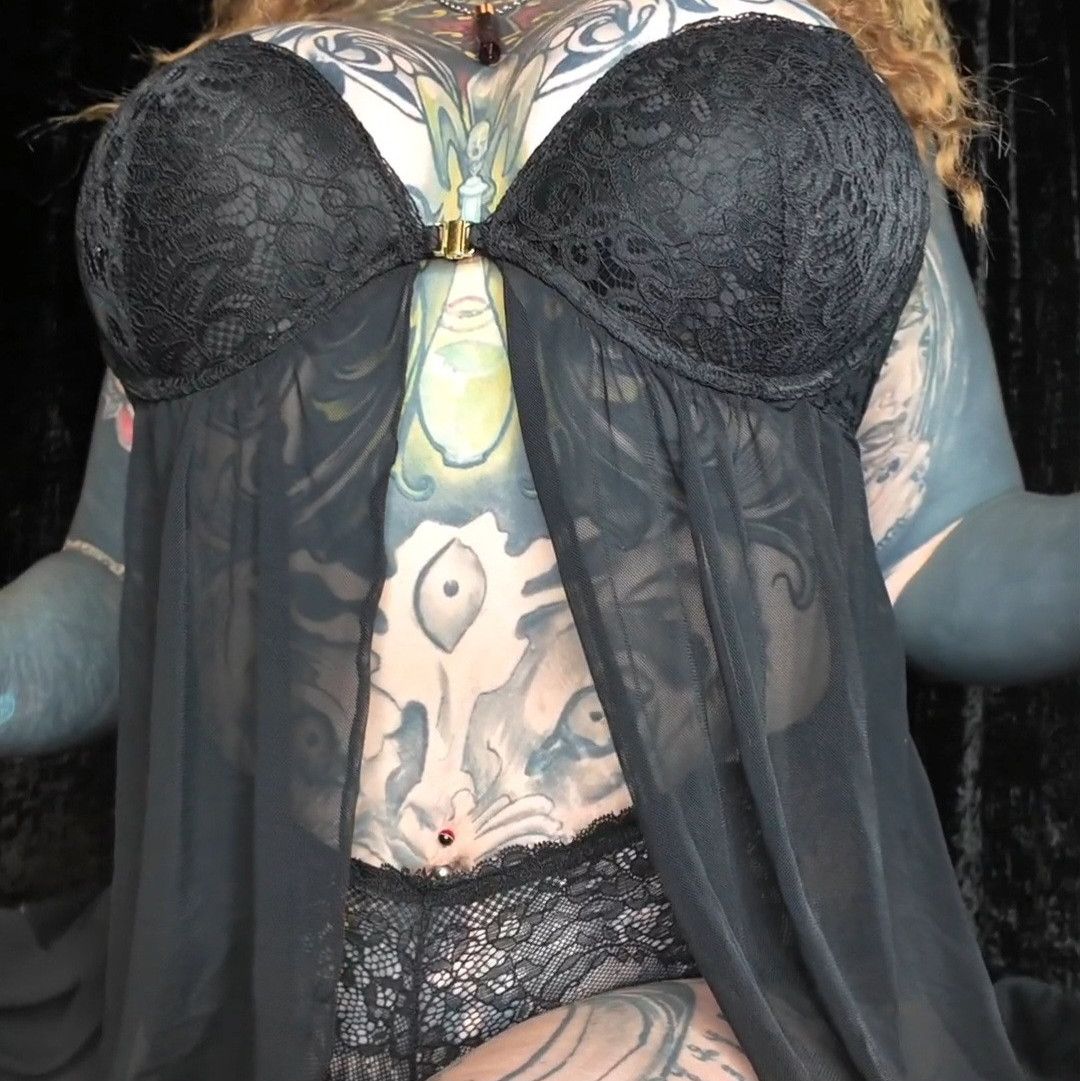 Black Lace Babydoll Set  Come Undone for Me