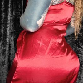 Red Silk Nightgown Soft Slutty  Soaked in Sin