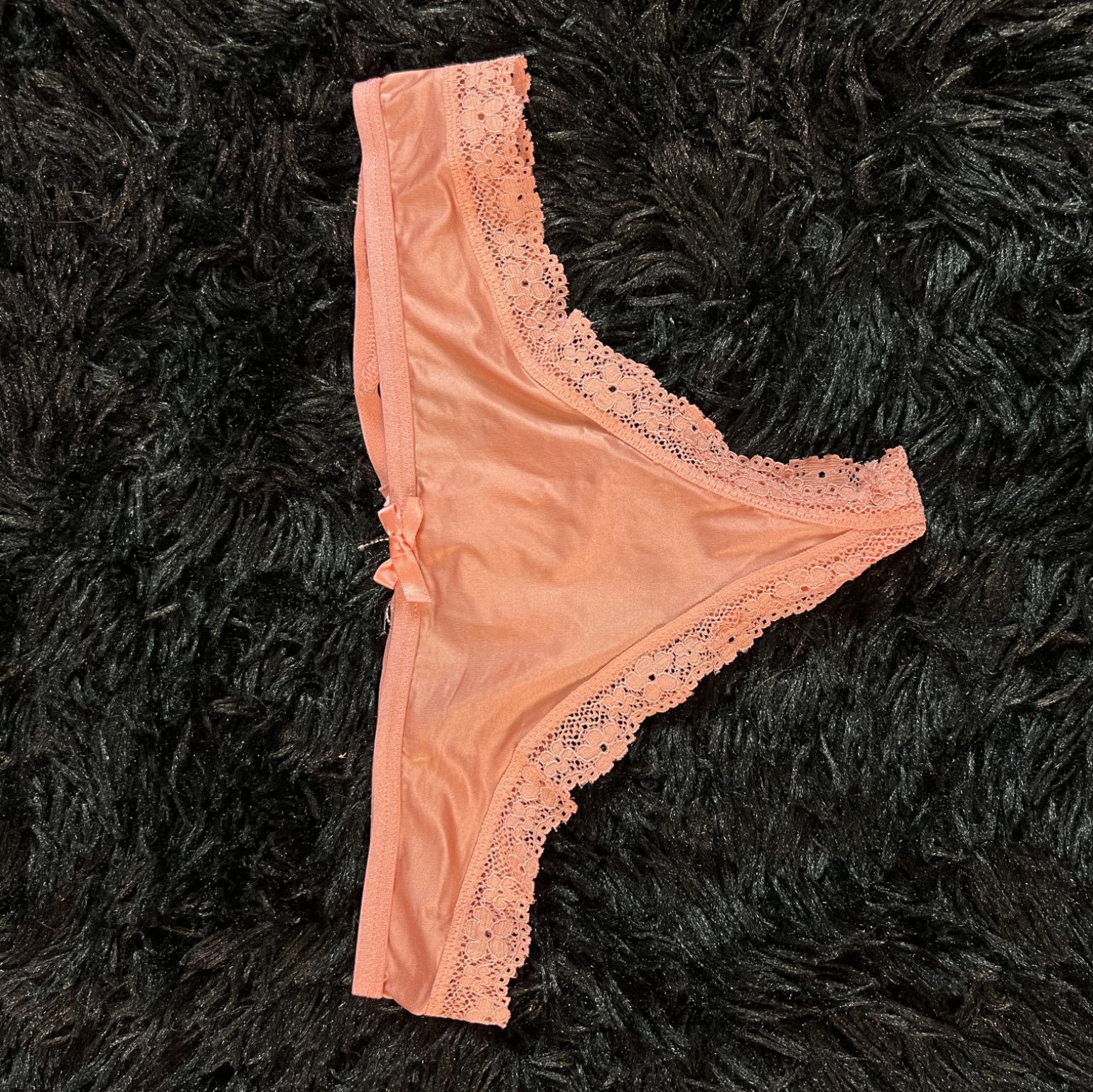 Pink Peach Thong With Tassel