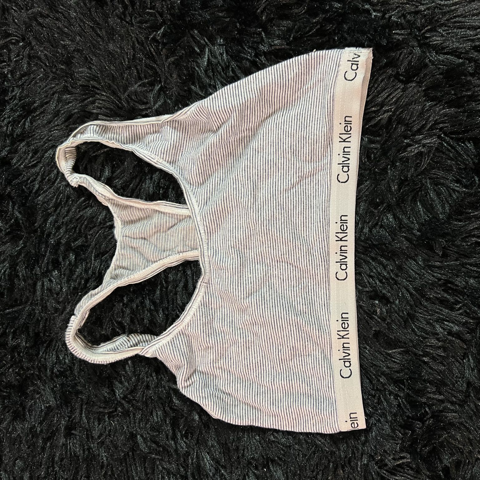 Striped CK Sports Bra