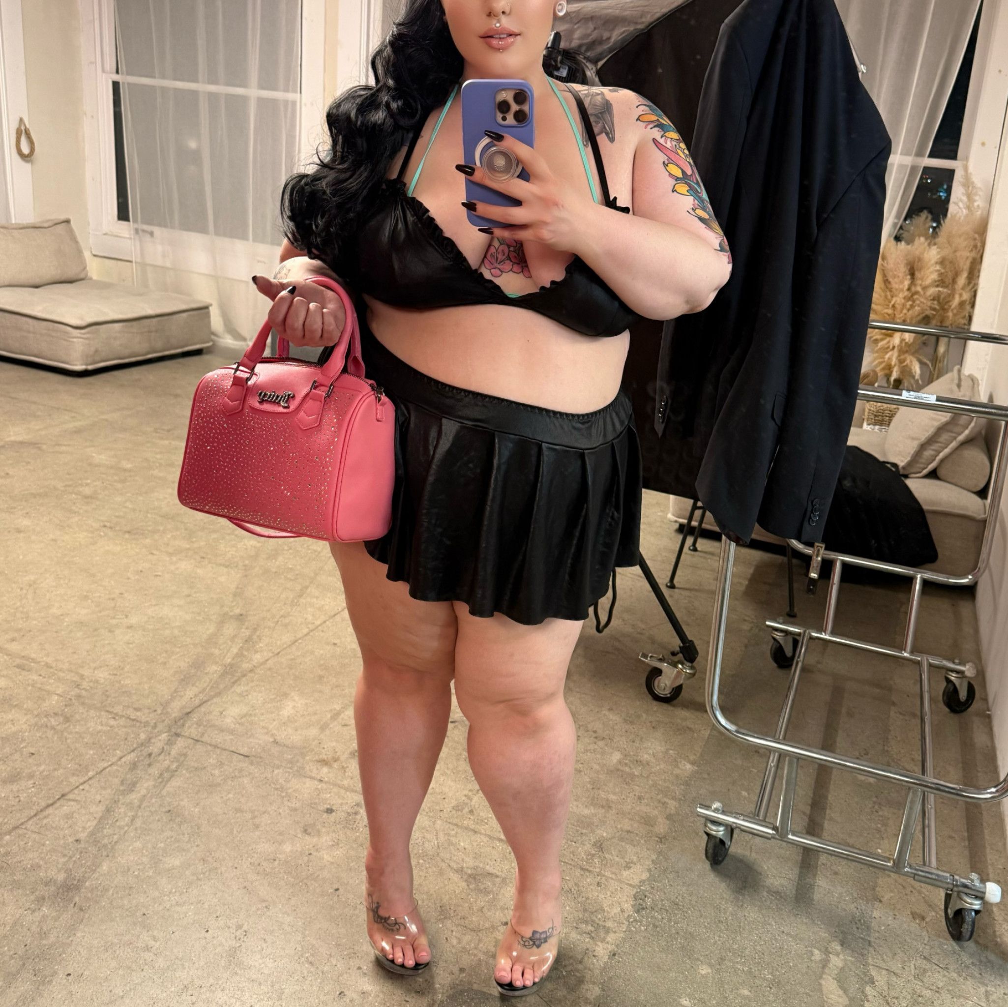 Filthy 5 Inch Clear Heels