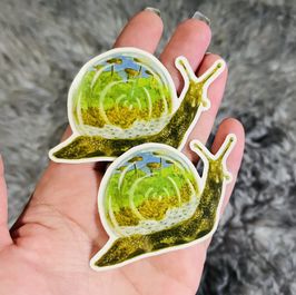 Handmade Vinyl Stickers: Snailarrium