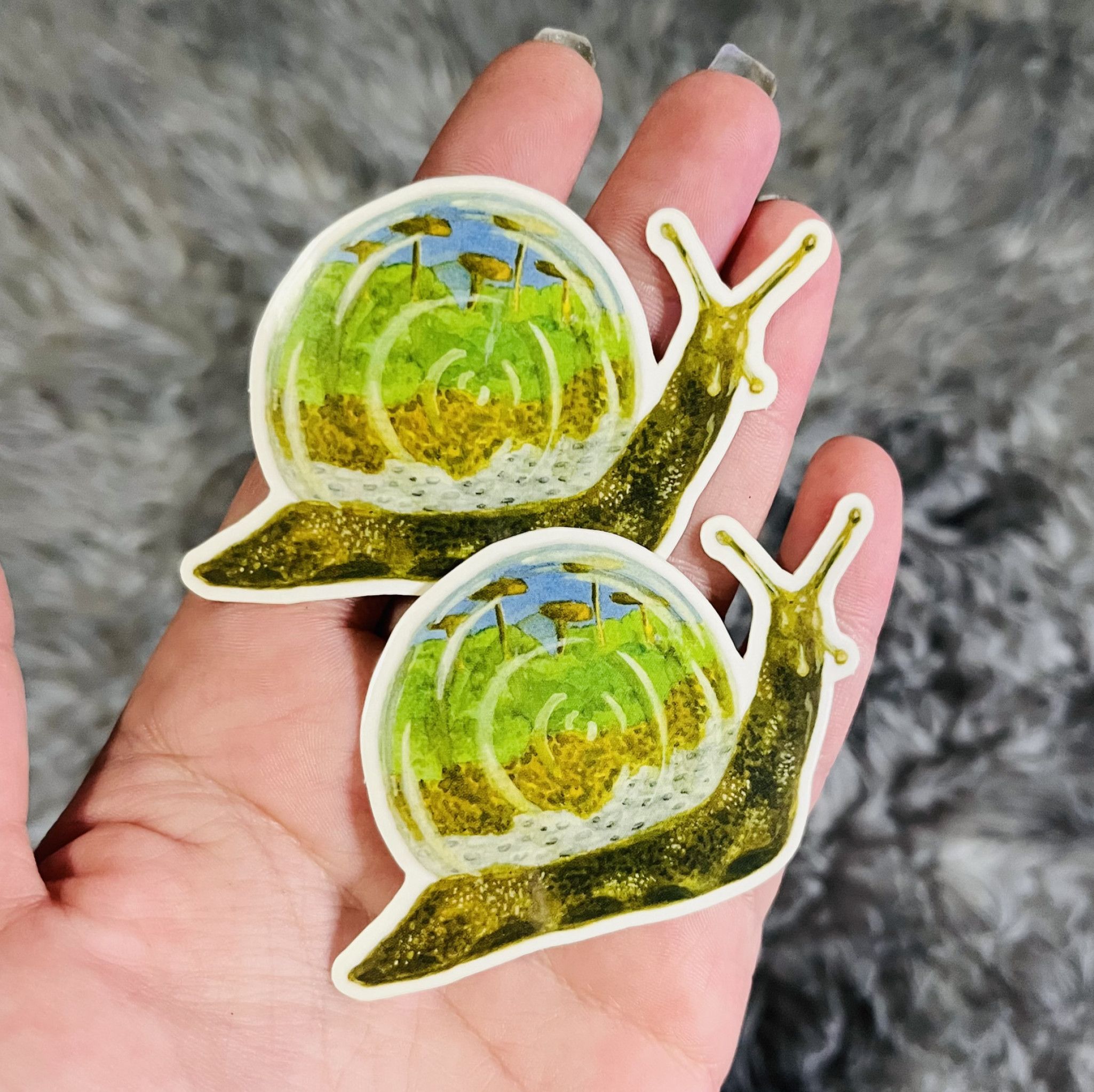 Handmade Vinyl Stickers: Snailarrium