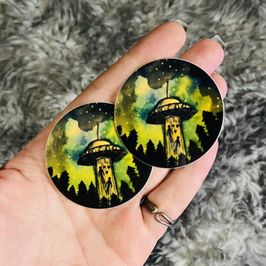Handmade UFO space lovers Stickers