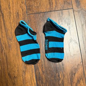 Blue and Black Striped Gym Socks