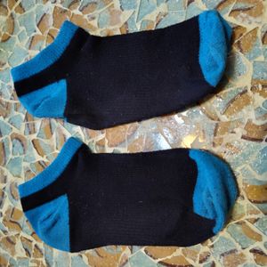 Black and Blue Ankle Socks