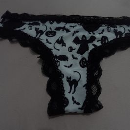 My black and white panties that I wore for a week
