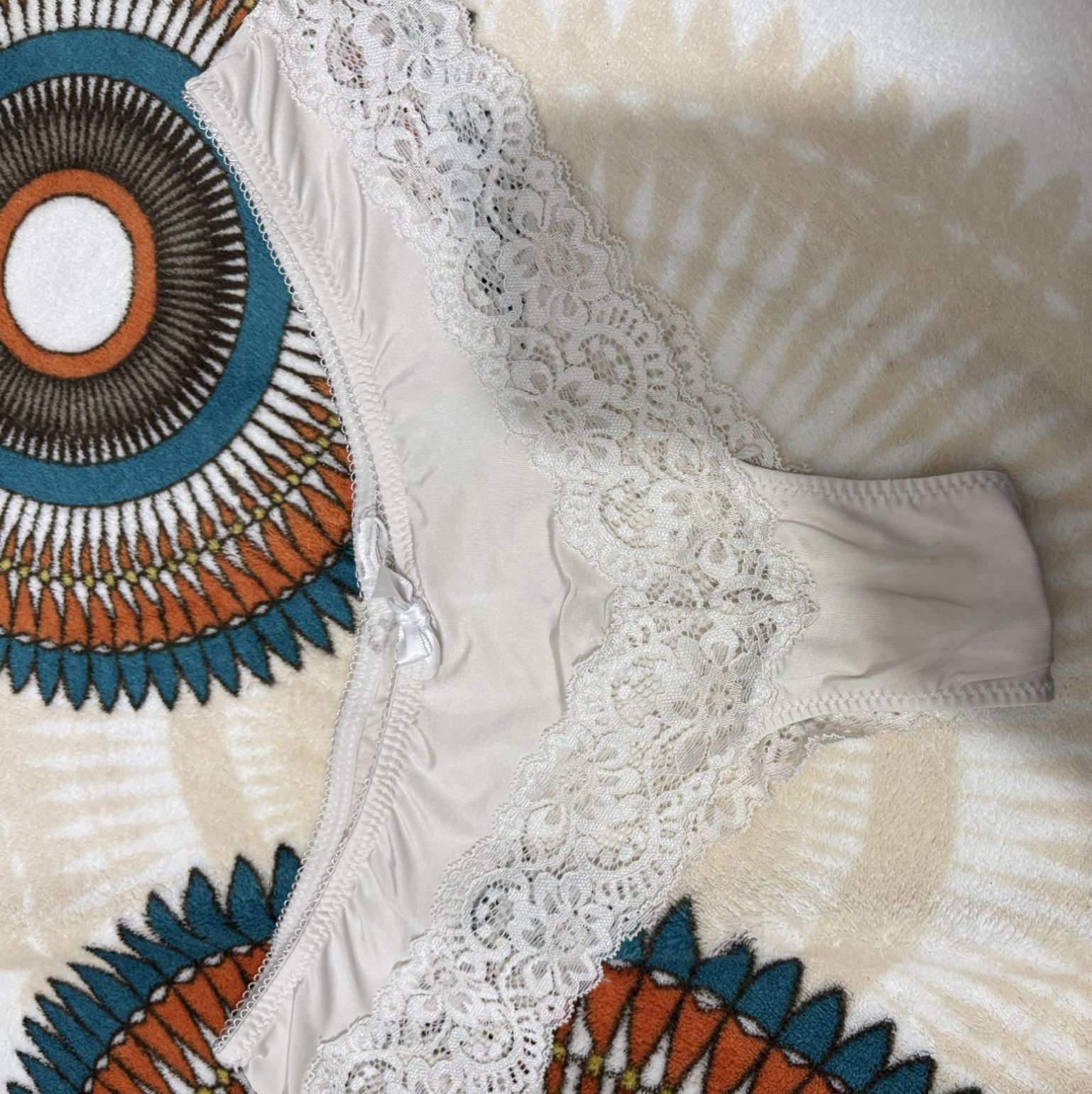 My White and white panties that I wore for a week