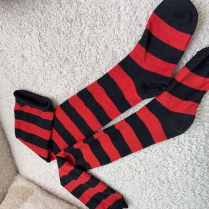 red tights socks