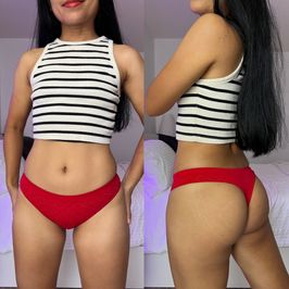 Red Sparkles Victorias Secret Thong With Squirting Video