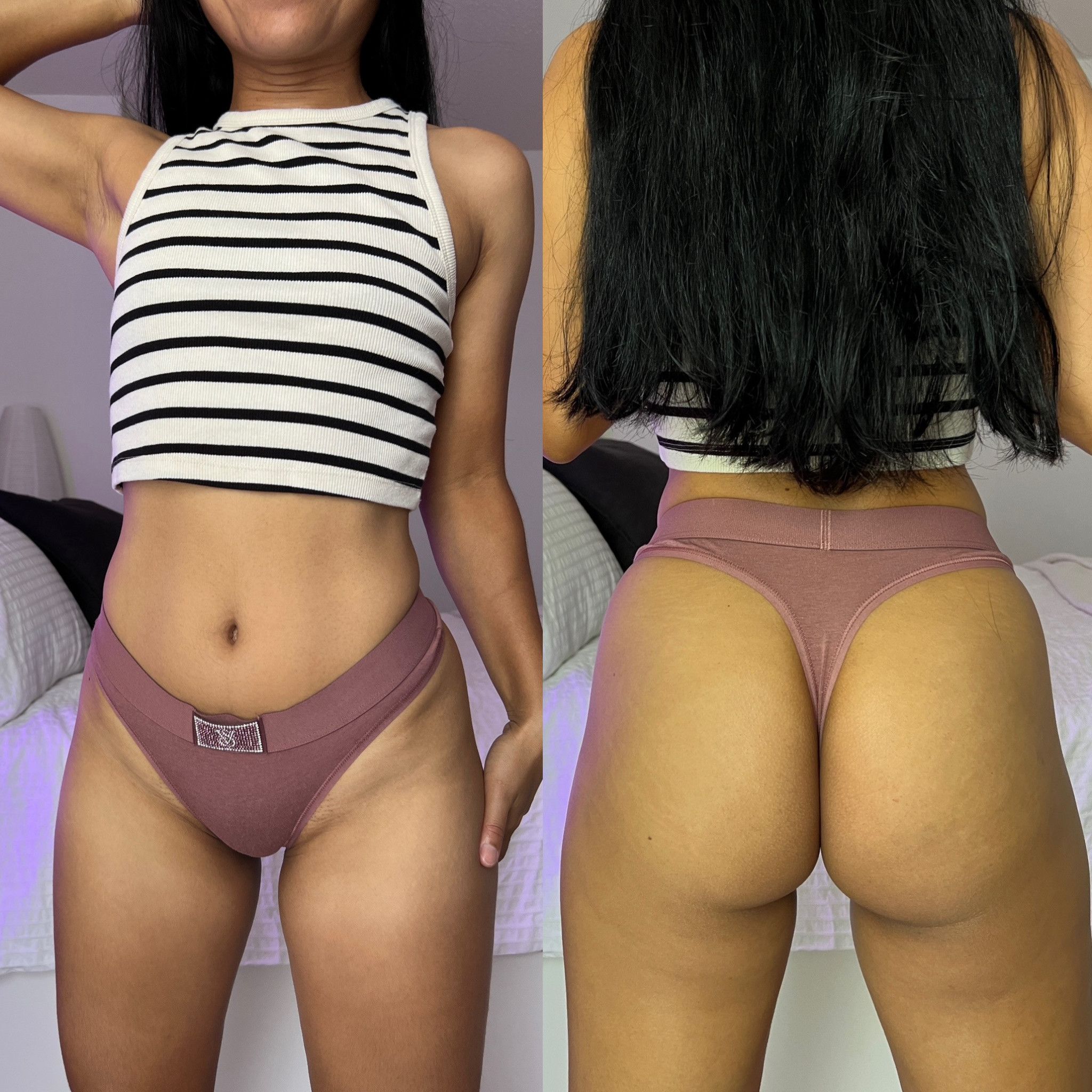 Lavender Victorias Secret Thong With Squirting Video