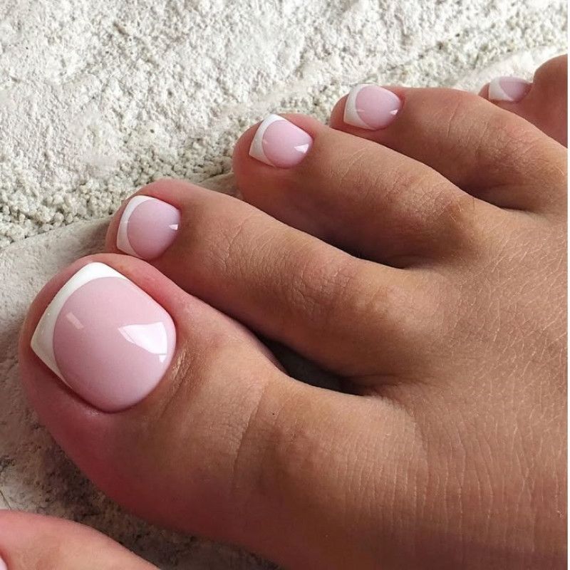 Beautiful french pedicure