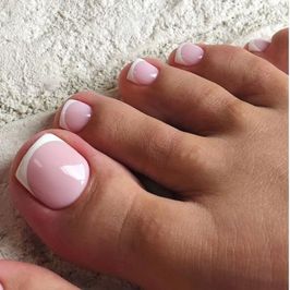 Beautiful french pedicure