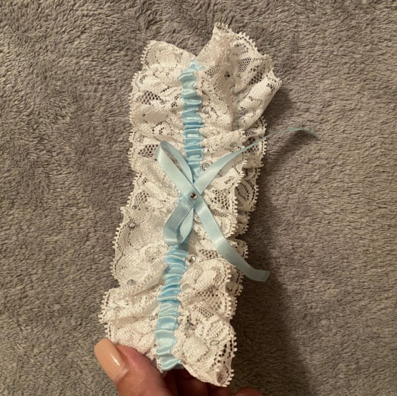 Lacey gather with silk and crystals