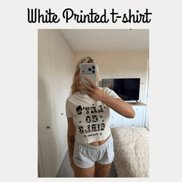 White Printed Tshirt