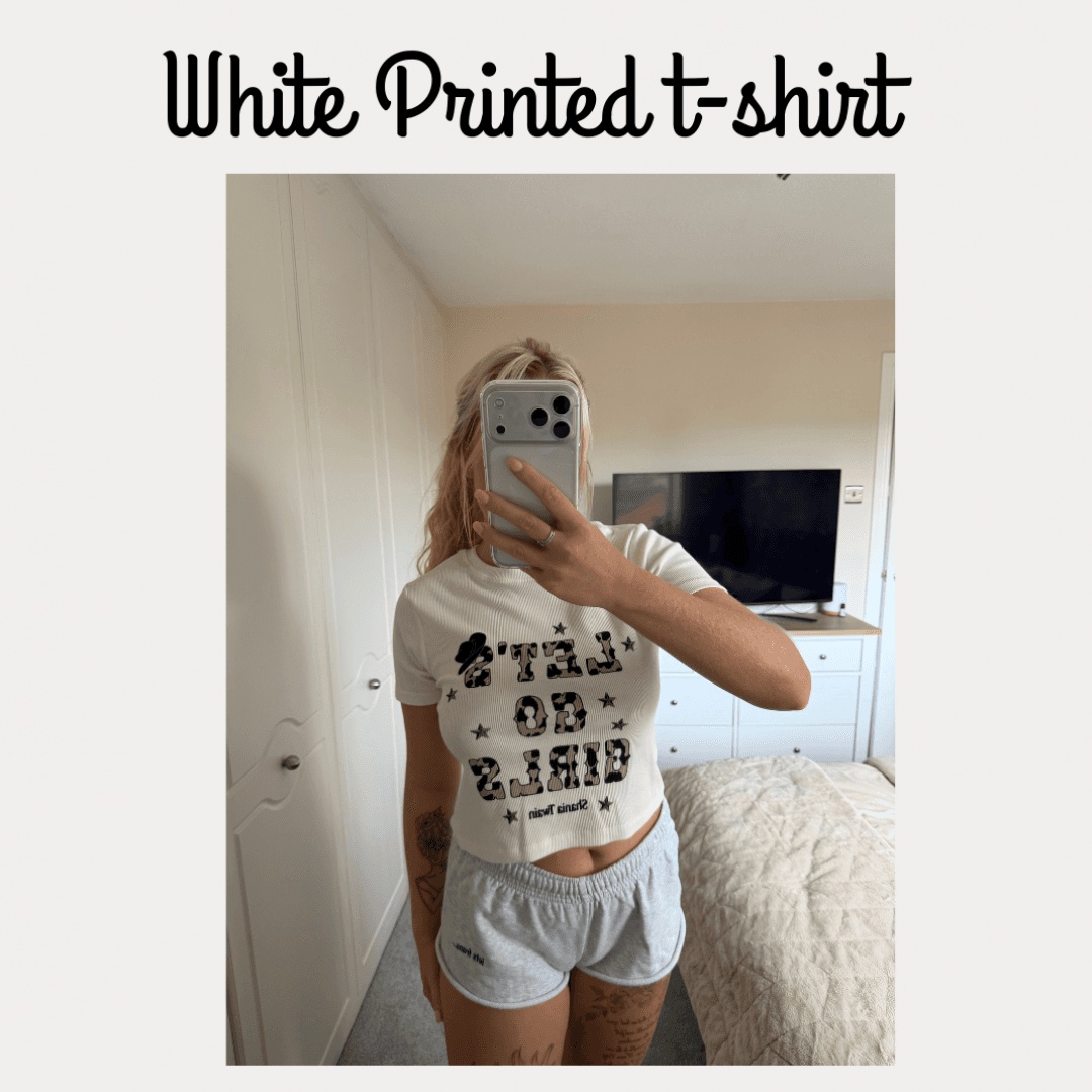 White Printed Tshirt