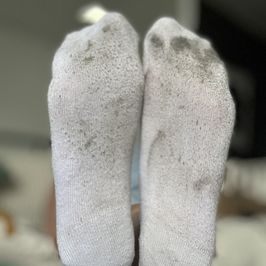 Dirty white ankle socks