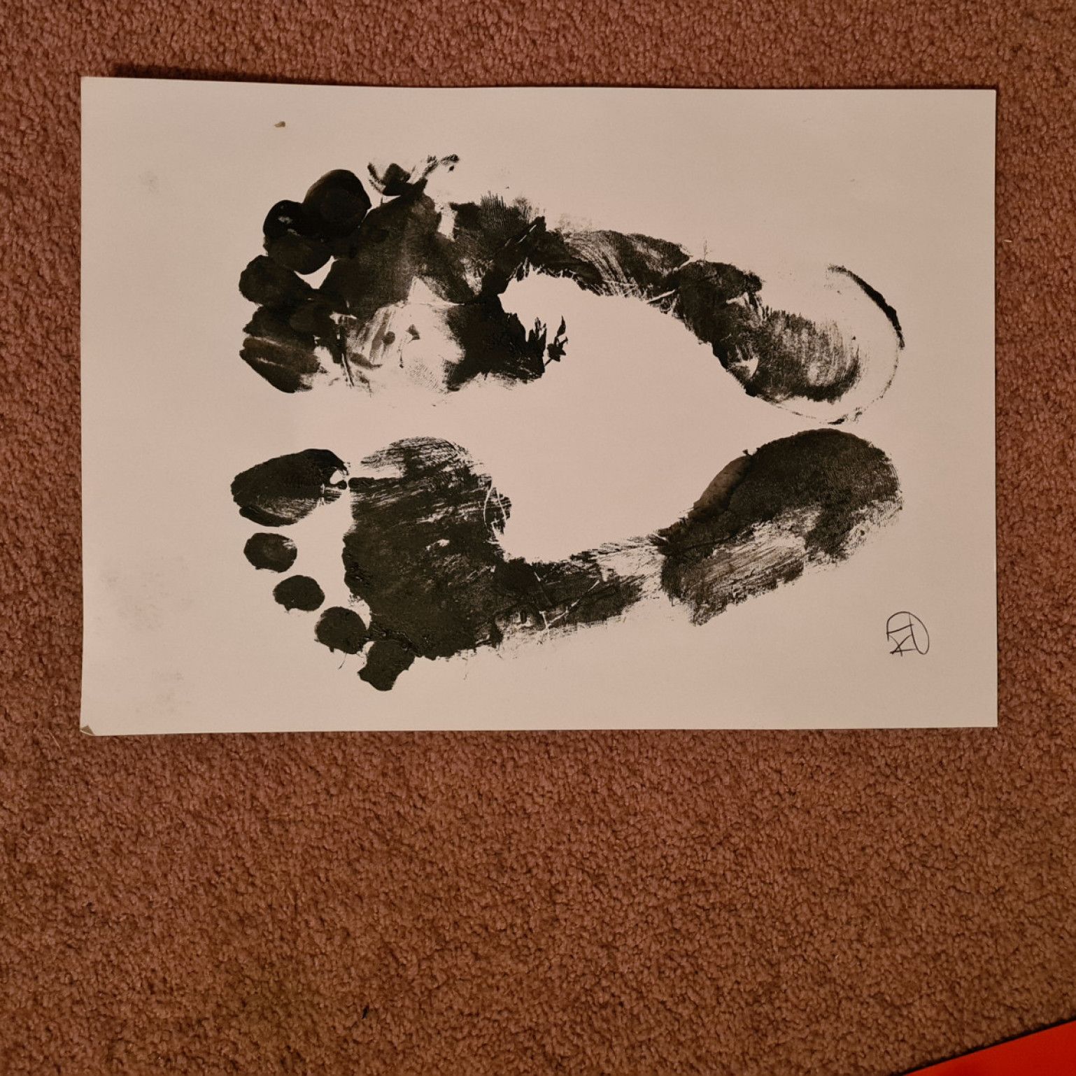 A pair of tiny feet original artwork