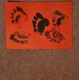 Tiny toes original artwork