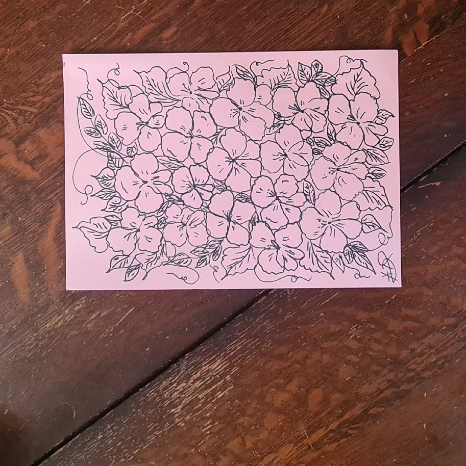 Pansies original art