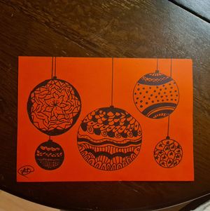 Christmas baubles  original artwotk