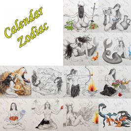 Wall Calendar of my Art  Zodiac