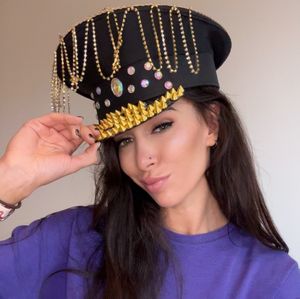 Golden Spikes Statement Hat