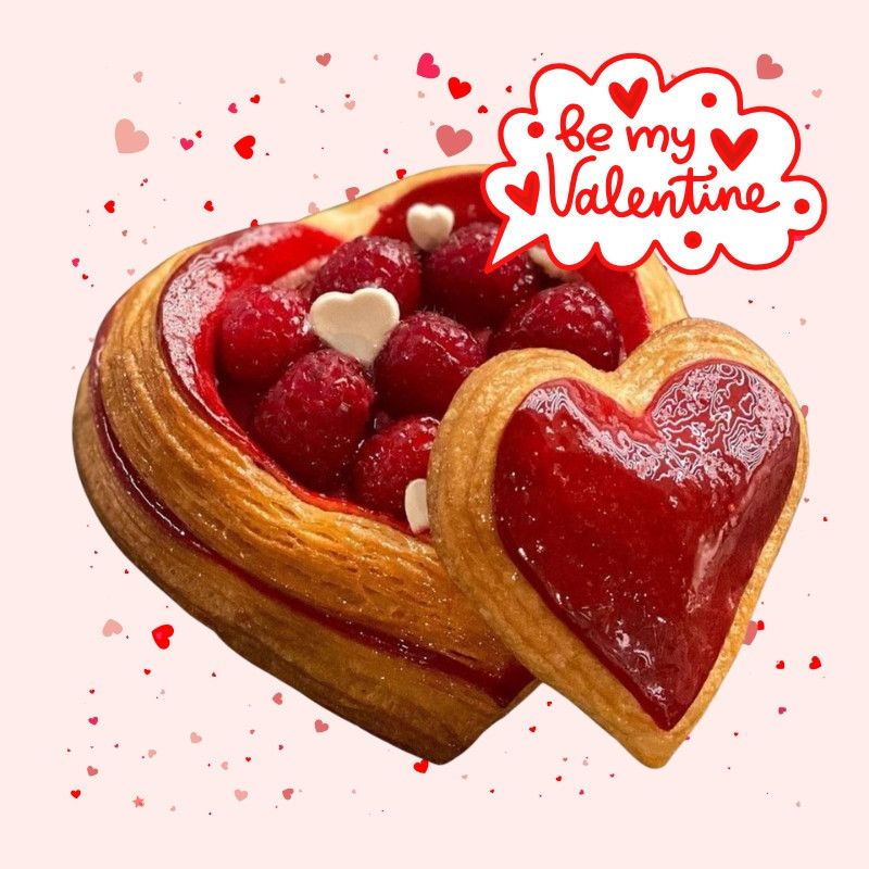 Valentine Cherry Pastry Treat