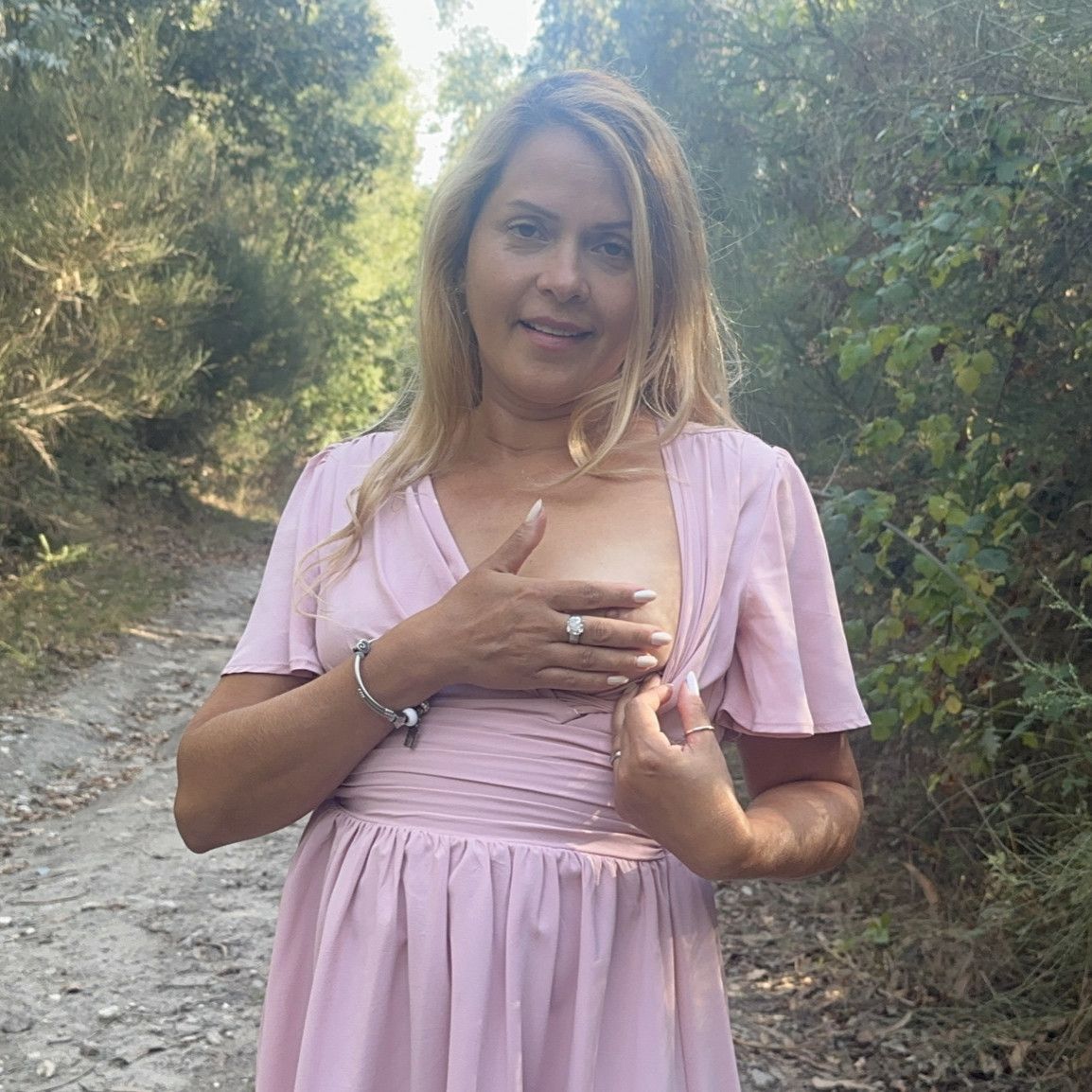 Tities Flashes Outdoors