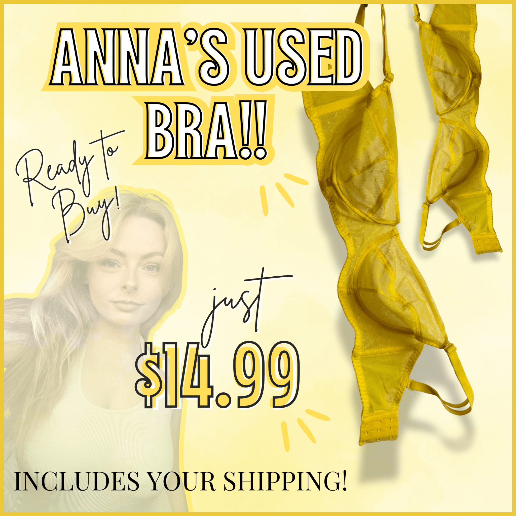 Annas Used Yellow Bra