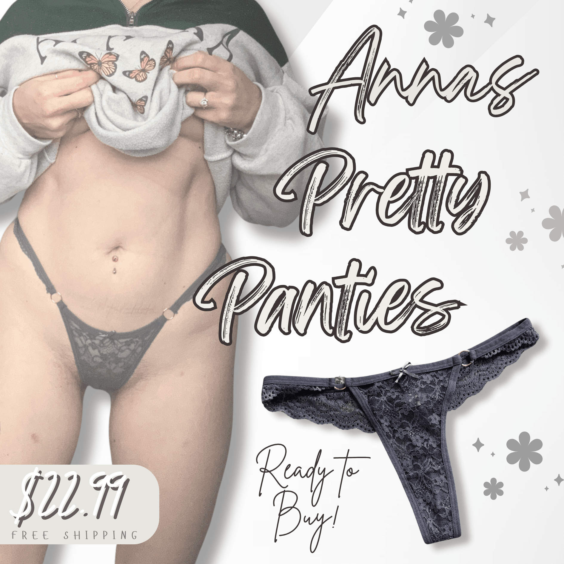 Annas Pretty Grey Panties