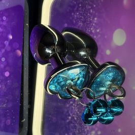 Small Butt Plug With Blue Bells and Jewel WELL WORN