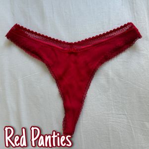 Worn Red Panties