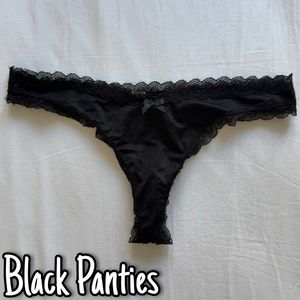 Worn Black Panties