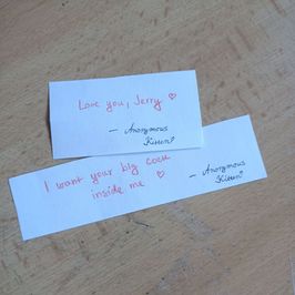 Printed or handwritten message from me ♥