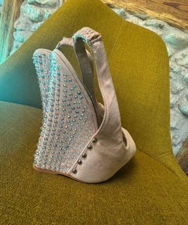 Glitter plateau wedges high heels