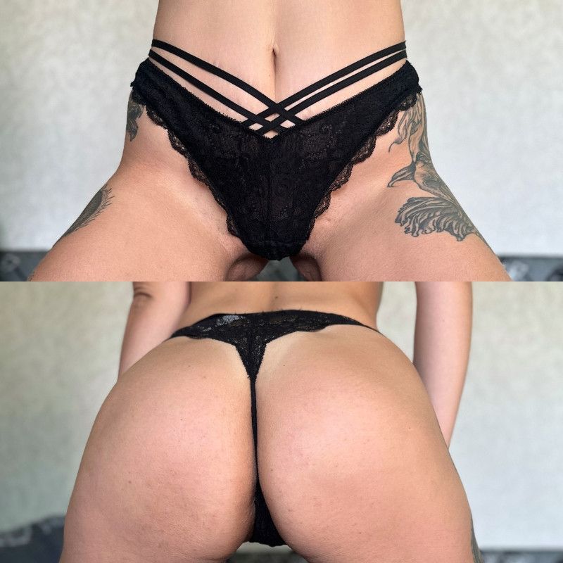Passionate Black Lace Thong