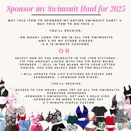 Swimsuit Haul Sponsors 2025