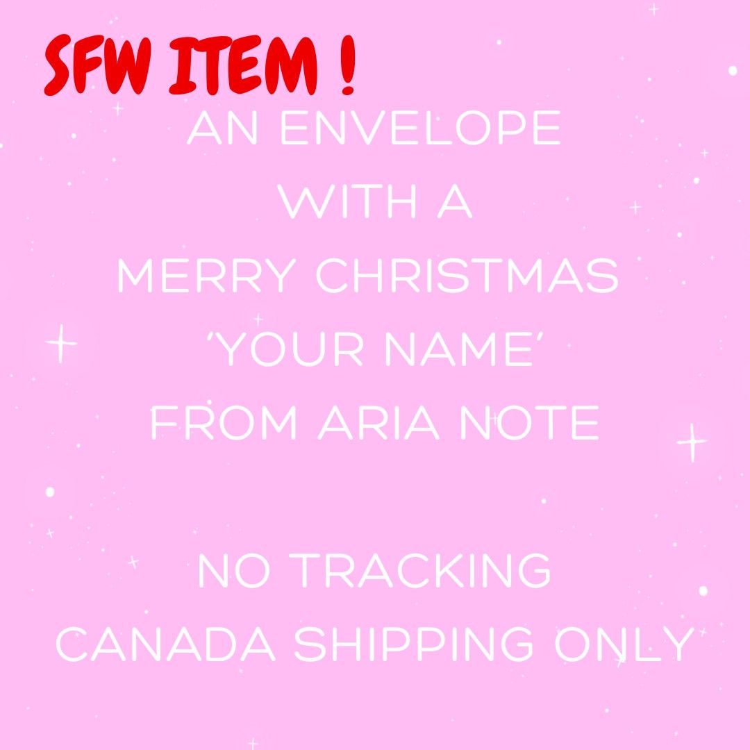 Christmas Note SFW Shipped to u