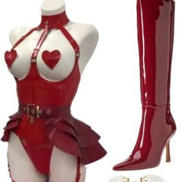 Lenceria Latex Rojo
