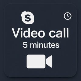 video call 5 min call before purchasing the package first