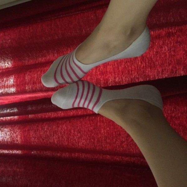 PINK And White socks