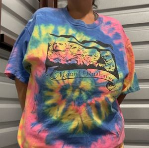 Vintage Mount Rushmore Tie Dye T Shirt Made in USA XL