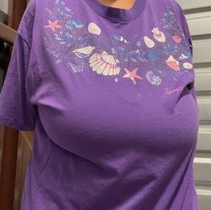 Vintage Purple Graphic Tampa Florida Tee Made in USA XL