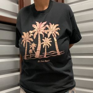 Vintage Florida Palm Tree Tee Shirt Made in USA Large