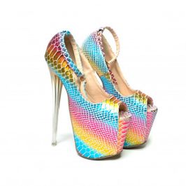 RAINBOW STRIPPER HIGH HEELS