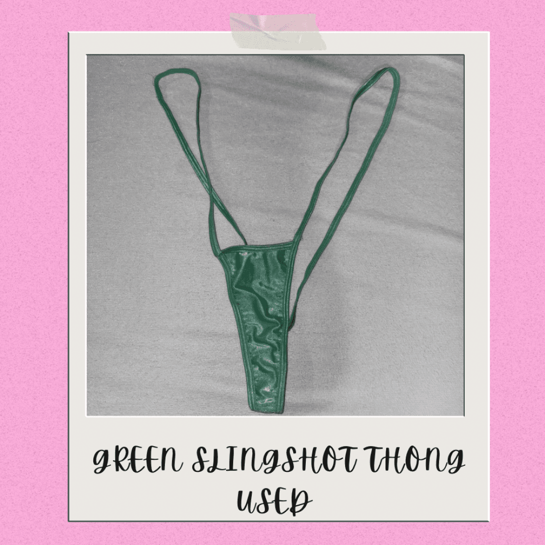 Green Slingshot Thong USED
