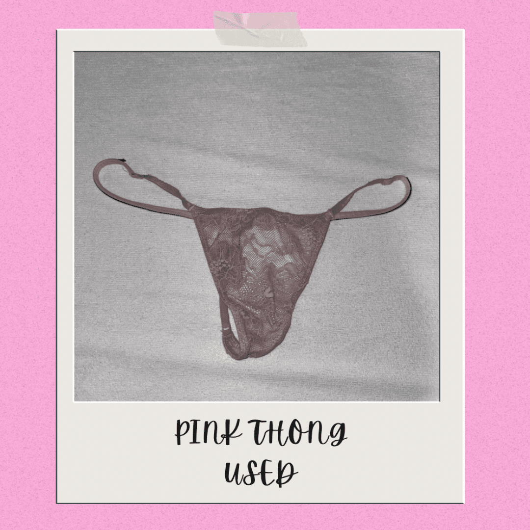 Pink Rinestone Thong