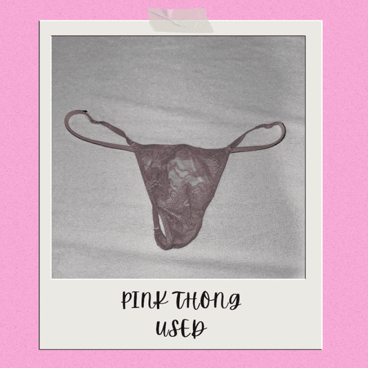 Pink Rinestone Thong